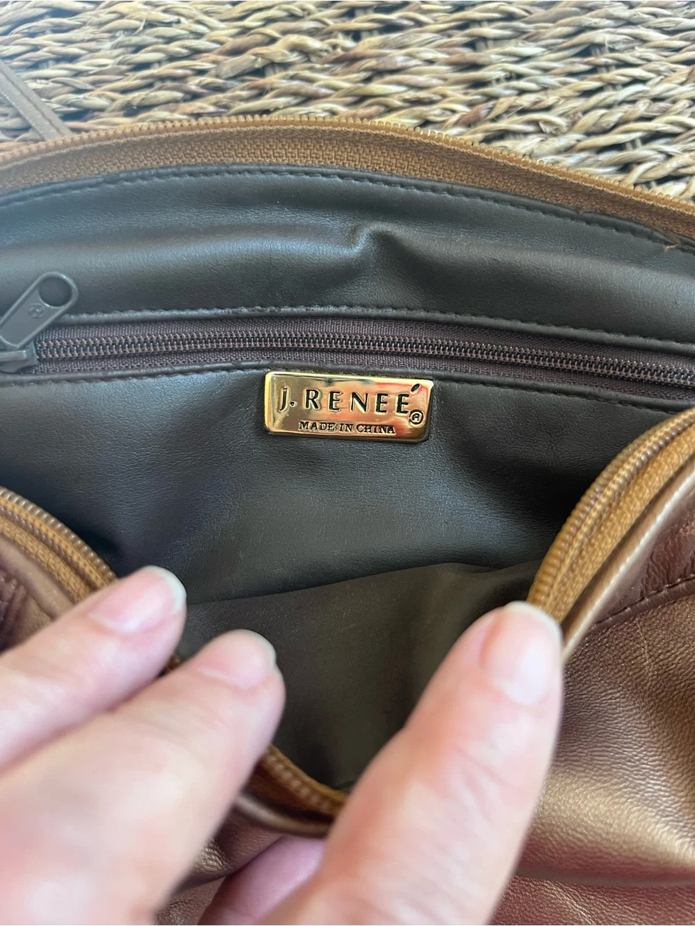 Vintage Women’s Bronze J. Renee Leather Crossbody Bag